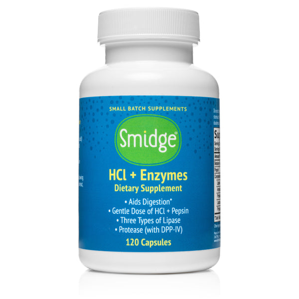 Smidge® HCl + Enzymes front label